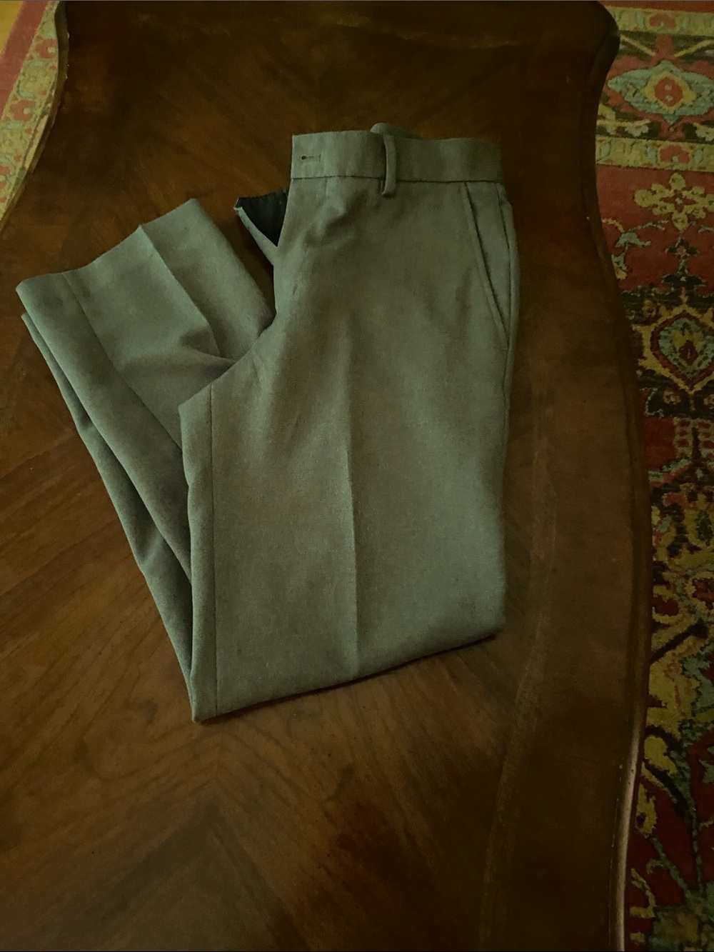 Van Heusen Men's Gray Dress Pants - Tailored Straight Fit